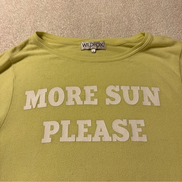 Wildfox More Sun Please Yellow Jumper Knit Sweatshirt - Picture 9 of 9